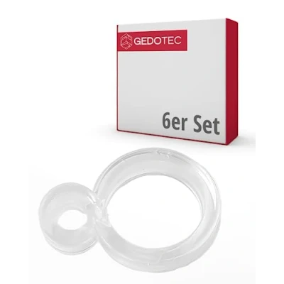 Afbeelding van Gedotec Deurklinkbuffers, set van 6 transparante deurstoppers voor deurkruk, deurklink en raamklink, aanslagdemper stopper ter bescherming tegen beschadigingen, deurklinkbescherming