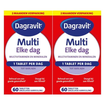 Afbeelding van 2x Dagravit Multi Elke Dag 60 tabletten