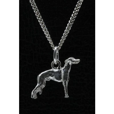 Afbeelding van Zilveren Whippet ketting hanger klein