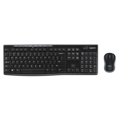 Afbeelding van Logitech Toetsenbord/Muis Set MK270, Draadloos, Zwart DE, Optisch, 1000 dpi, Retail