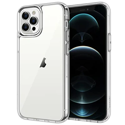 Afbeelding van JETech Case voor iPhone 12 Pro Max 6,7 inch, Anti Vergeling Schokbestendige Bumper Hoesje, Krassen Clear Terug (Transparante)