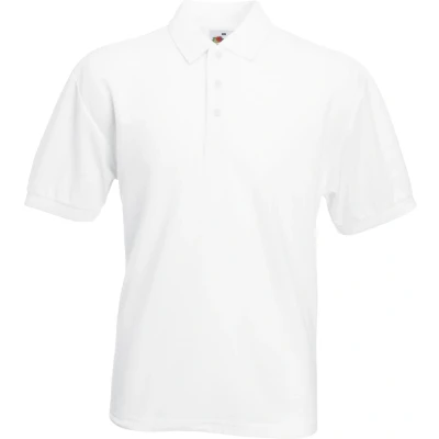 Afbeelding van Fruit Of The Loom Heren 65/35 Pique Poloshirt Korte Mouwen (Wit)
