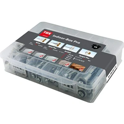 Afbeelding van TOX Hollewandpluggen assortiment Indoor Box Pro 68 delig, set voor bevestigingen in gipsplaat of gipsvezelplaten, incl. bijpassende schroeven, 094901119