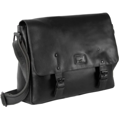 Afbeelding van MUSTANG Leren Business tas Laptoptas met laptopvak Natal Tula Laptop Docubag Black Zwart