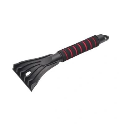Afbeelding van ToM PaR IJskrabber Auto Schraper Ruitenkrabber Voor een dun laagje ijs en vorst Ergonomisch Warme Soft Touch Handgreep Krasbestendig Temperatuurbestendig Lengte: 30 cm Rood