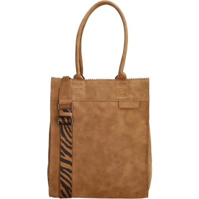 Afbeelding van Zebra Natural Bag Merel Kartel Shopper Camel