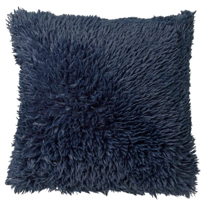 Afbeelding van Dutch Decor FLUFFY Sierkussen 60x60 cm superzacht XL kussen Insignia Blue donkerblauw