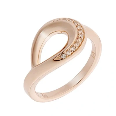 Afbeelding van Orphelia ZR 7366/50 Ring Curve Zilver 925 Rosékleurig Zirkonia Maat 50