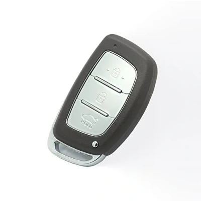 Afbeelding van BROVACS Vervangende sleutelbehuizing + ongesneden lege noodinzet sleutel compatibel met HYUNDAI Tucson Ioniq Verna 3 knops Smart Keyless Entry Remote Key Case Fob HY22 PG186A