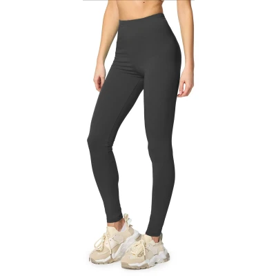 Afbeelding van Merry Style MS MS10 198 LE Dames Leggings Sport Vrijetijdsbroek Lang Katoen Sporbroek Yogabroek Grafiet M