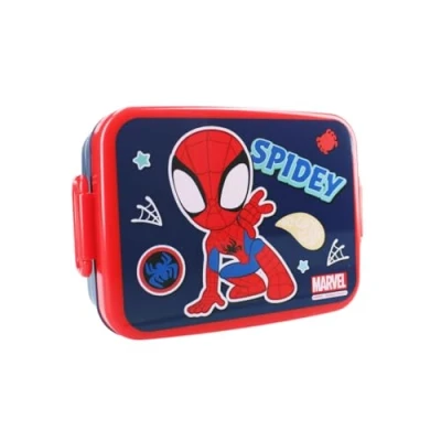 Afbeelding van My sweety pop Spidey broodtrommel lunchbox voor kinderen kleuterschool school vakantie maaltijd 16 cm cadeau idee (Spidey blauw/rood)