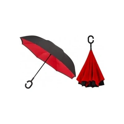Afbeelding van Impliva Opvouwbare Inside Out Paraplu Ø 107 cm Zwart/Rood