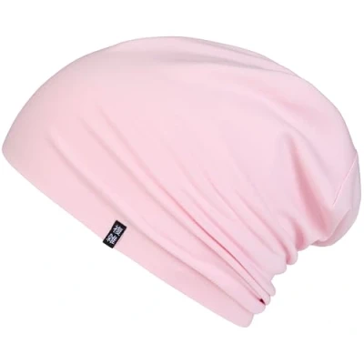 Afbeelding van Enter the Complex® Lichte Slouch Beanie, Jersey Muts, Dames en Heren, Katoen, Elastisch, Aardbeienijs Roze