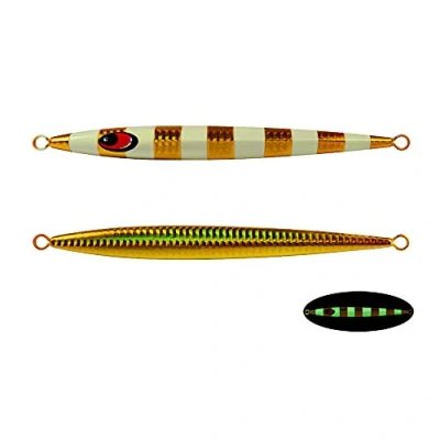 Afbeelding van Verticale zoutwaterjigs, 150 g/200 g/250 g diepzeeviskunstaas, gloeiende loodjigs, zinken lood metalen platte jigs jigging aas, snelheid verticaal zout water kunstaas (C, 150g)