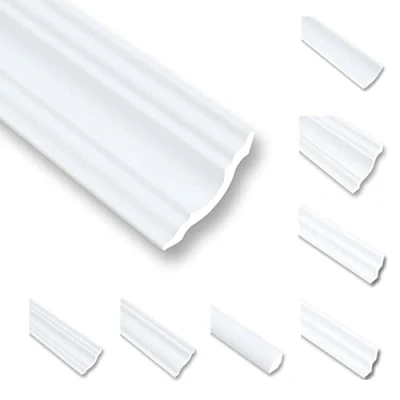Afbeelding van 50 m plafondlijsten van piepschuim XPS, stuclijsten, eindlijst, plafond, wit, x mm, sierlijst, voordeelpakket NK50
