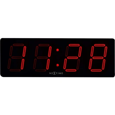 Afbeelding van Nextime digitale led klok Big D zwart