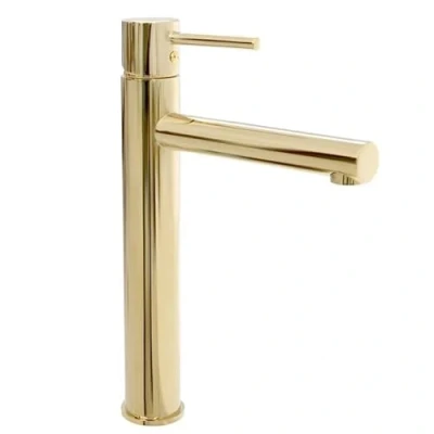 Afbeelding van REA Tess Wastafelkraan/ Mengkraan Opbouw Hoog Model Glans Goud