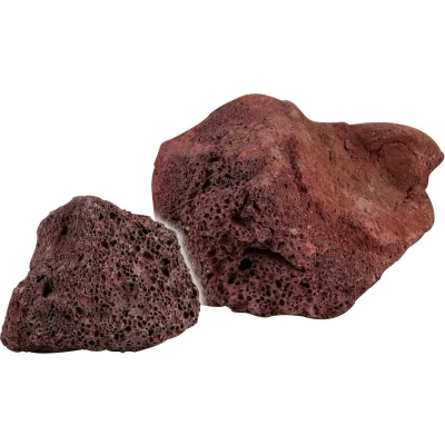 Afbeelding van sera Rock Red Lava (prijs per steen) verschillende maten lavasteen of vulkanische steen natuursteen decoratie voor het aquarium steen, S/M (Stuk von 8 bis 15 cm)