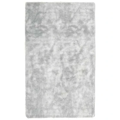 Afbeelding van vidaXL hoogpolig vloerkleed 60x100 cm polyester zilvergrijs
