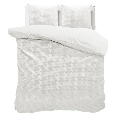 Afbeelding van Dekbedovertrek 2 Persoons 200x200 Sleeptime Velvet Wit Inclusief Kussenslopen