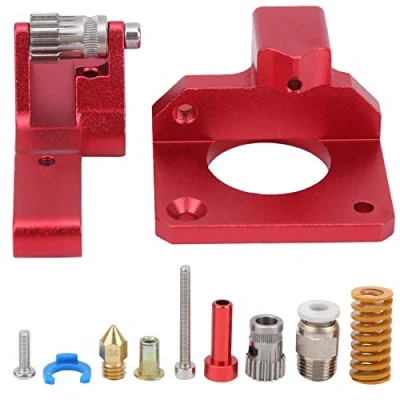 Afbeelding van 3D Printer Extruder, Dual Gear Fit, Extruder Drive Feed, Aluminium Extrusion Upgrade Kit, voor Ender 3/CR 10S PRO Originele Rode Accessoires