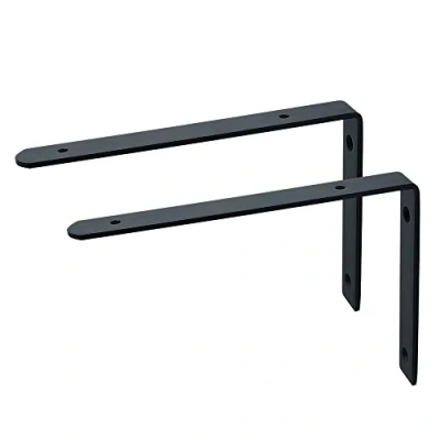 Afbeelding van SAYAYO Plankbeugels Zwart 2 stuks Plankhouders 200 mm x 140 mm, Plankdrager 4 Dikke van Roestvrij Staal, Metalen Planksteun Wandhouders , EJ5208B 2P