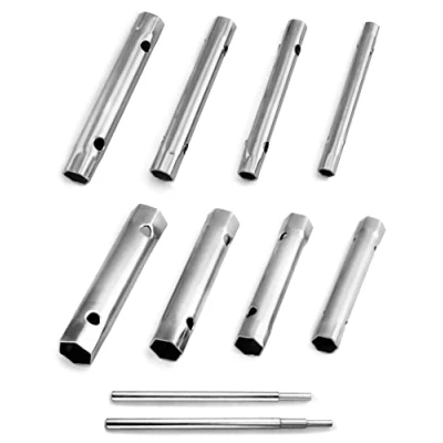 Afbeelding van QWORK® 10 delige pijpdopsleutelset, dopsleutel Bougiesleutel 6 x 7 20 22 mm metrisch