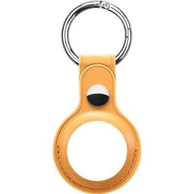 Afbeelding van Apple AirTag sleutelhanger Siliconen Hoesje hanger Geel