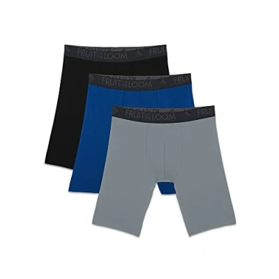 Afbeelding van Fruit of the Loom Ademend ondergoed Boxershorts kort (3 pack) heren, met lange pijpen Micro Mesh 3 pack, M