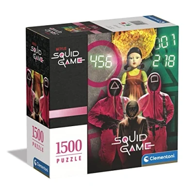 Afbeelding van Clementoni 80503 Puzzel Squid Game 1500 Stukjes Puzzels voor volwassenen, Tv Series, Netflix, Made In Italy