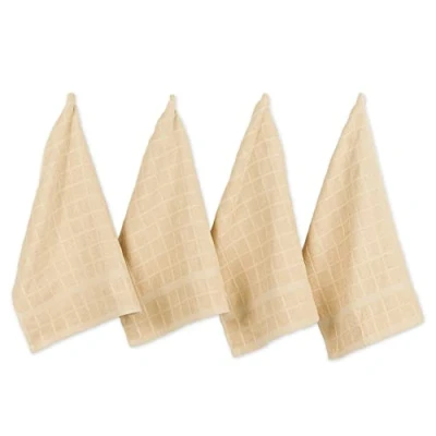 Afbeelding van DII Windowpane Vaatdoek Set, Katoen, Pebble Solid, 16x26