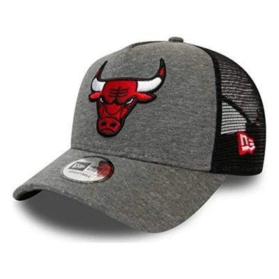 Afbeelding van New Era Chicago Bulls Cap Trucker Kappe Jersey Mesh Basecap Nba Basketball Grau One Size
