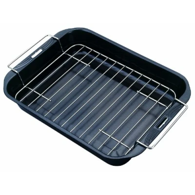 Afbeelding van Tescoma Saffier diepe braadpan met rooster, 38 x 28 cm