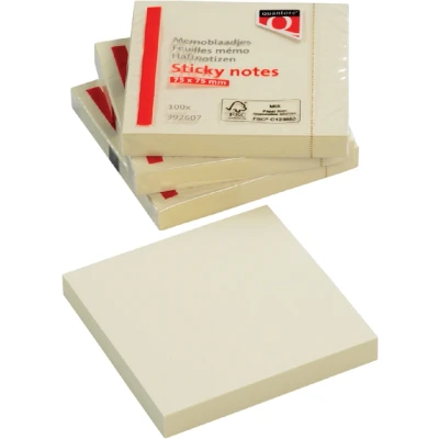 Afbeelding van Quantore memoblok 75 x mm geel (100 vel)