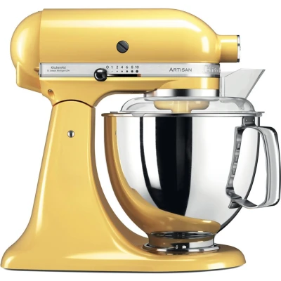 Afbeelding van KitchenAid Keukenmachine Artisan kantelbare kop pastel geel 4.8 liter 5KSM175PSEMY