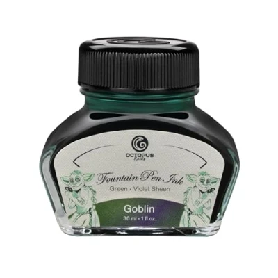 Afbeelding van Octopus Fluids Goblin sheen Ink, vulpeninkt in inktglas, inkt, groen, 30 ml
