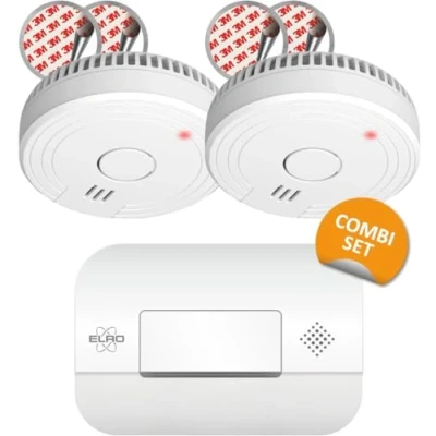 Afbeelding van ELRO FF1840 Brandpreventieset 2x Rookmelder &amp; Koolmonoxidemelder