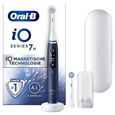 Afbeelding van Oral B Elektrische tandenborstel IO 7 met magnet technologie, display, 5 reinigingsstanden, reisetui
