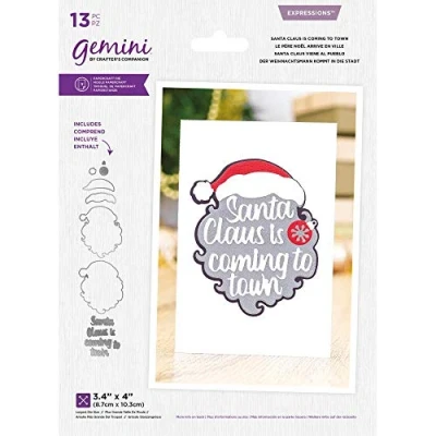 Afbeelding van Gemini Expressions layered snijmal Santa Claus Is Coming To Town
