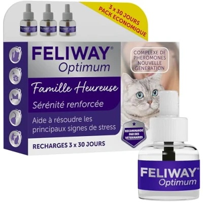 Afbeelding van Feliway Optimale anti stress kattenverzorging, 3 x 48 ml