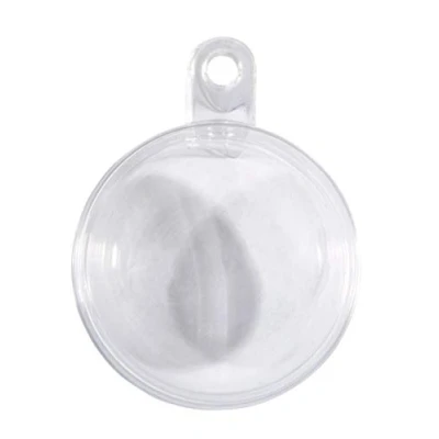 Afbeelding van Rayher 39469800 Plastic ballen, deelbaar, diameter 12 cm, set van 4 stuks, kunststof ballen om te vullen, transparant, acrylballen met ophangoog, decoratieve doorzichtig, kerstballen,