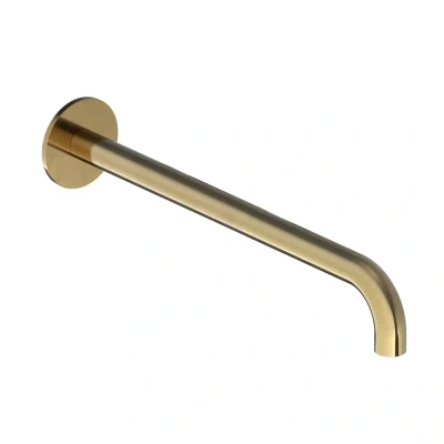 Afbeelding van HotBath Cobber Uitloop 30 cm CB095 Geborsteld Messing