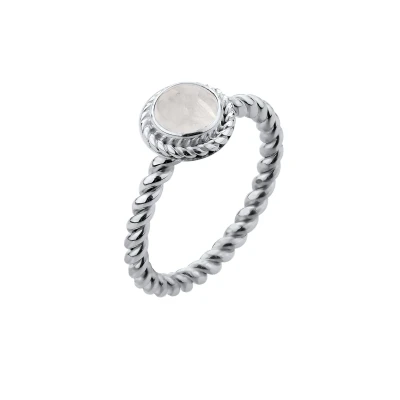 Afbeelding van Nenalina Dames Ring Mondstein Geburtsstein Juni Boho Trend 925 Silber