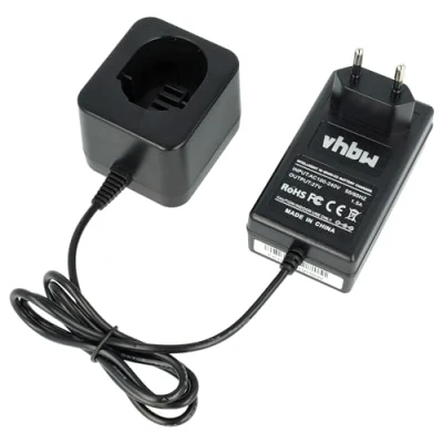 Afbeelding van vhbw Stroomlader oplaadkabel 220 V compatibel met Black &amp; Decker A9252 England SL1 3YD gereedschap.