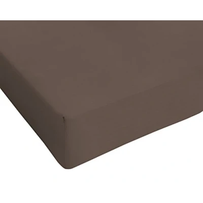 Afbeelding van Italian Bed Linen, Max Color, hoeslaken, bruin, 1 zits en half Frans