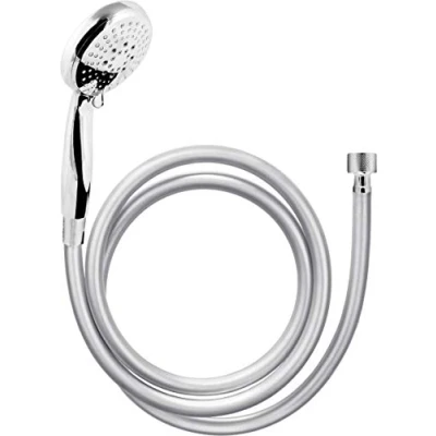 Afbeelding van Cornat Doucheset &quot;Comiso&quot; handdouche 100 mm 5 straalsoorten: Normaal , zacht en massagestraal Anti kalk &amp; waterbesparende inzet 150 cm doucheslang/douchekop voor douche bad / TECB3432
