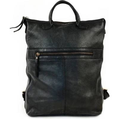 Afbeelding van Bear Design Remco Leren Laptoprugzak 14 inch Zwart