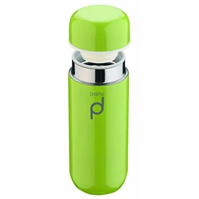 Afbeelding van Pioneer DrinkPod Thermosfles van roestvrij staal, 0,2 l, dubbelwandig, thermo voedselcontainer, 6 uur warm, 24 koel, lekvrij, BPA vrij, groen