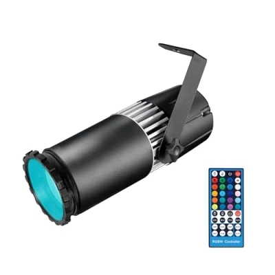 Afbeelding van SENLAN LED pinspot licht, 15 W RGBW 4 in 1 SMD 5050 Straal Licht met IR afstandsbediening (handmatige focus)