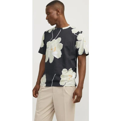 Afbeelding van Jack &amp; Jones Premium ALL OVER Rundhals Tshirt print, Heren, Maat: Large, Night sky